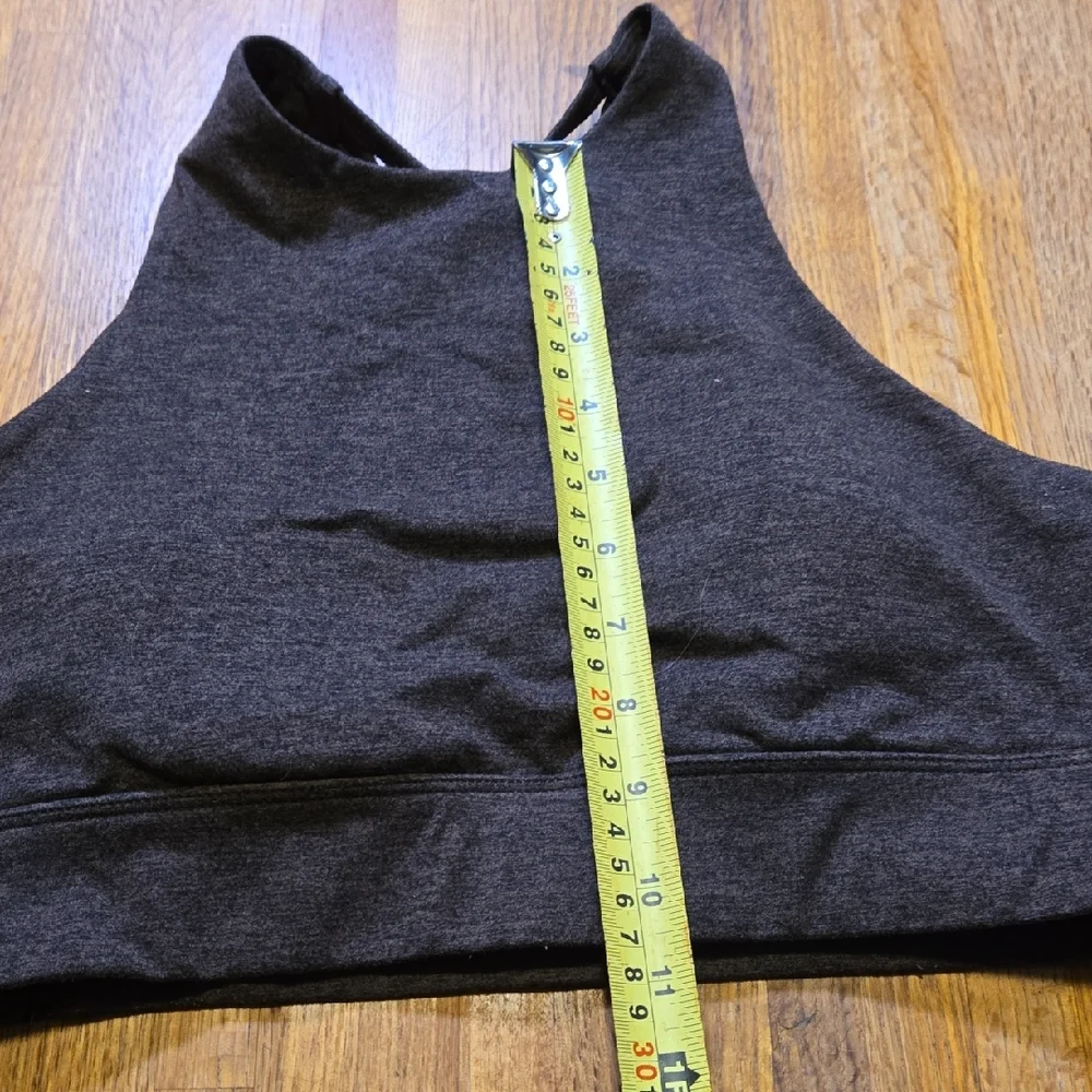 Kyodan Women‎ Medium Heathered Brown Removable Pad Strappy Razorback Sports Bra
